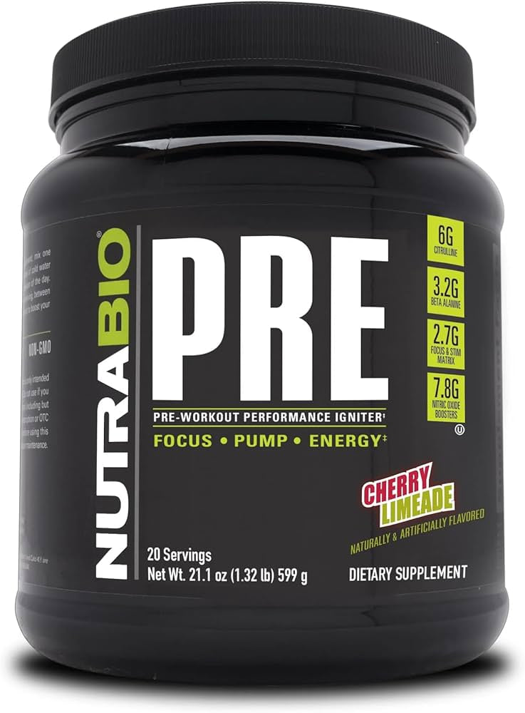 NutraBio PRE Workout - Strawberry Lemon Bomb