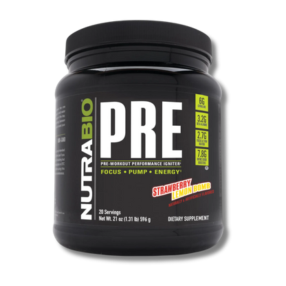 NutraBio PRE Workout - Strawberry Lemon Bomb