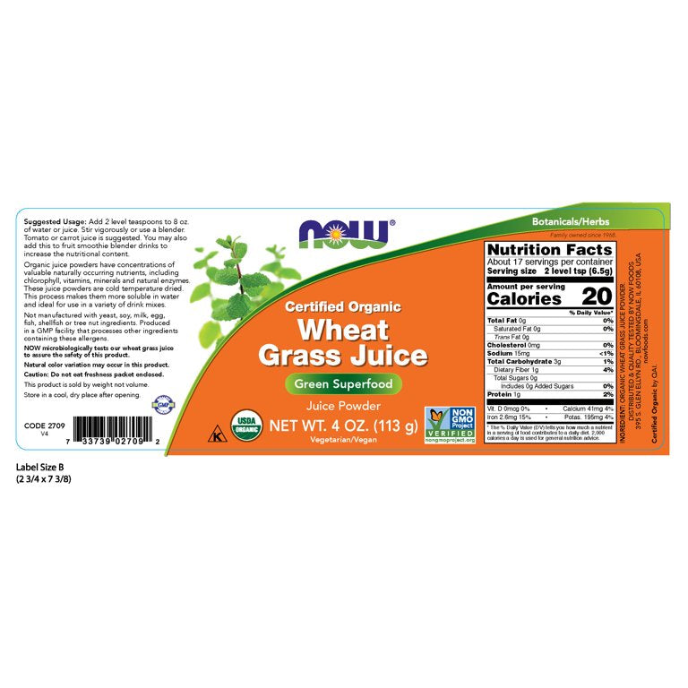 Now Foods Wheat Grass Juice