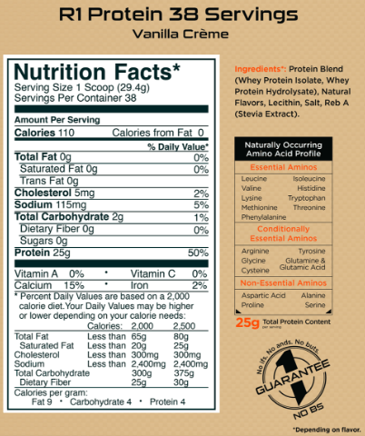 Rule 1 Whey Isolate Natural